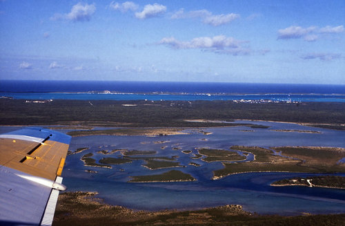 Flying over Great Exuma