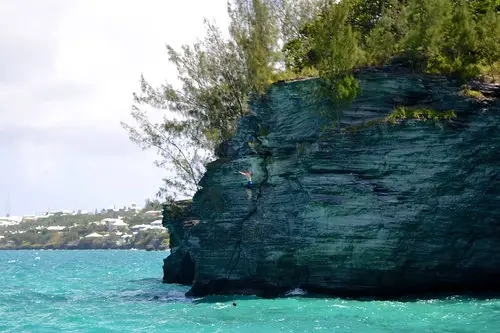 Cliff Jumping in Bermuda