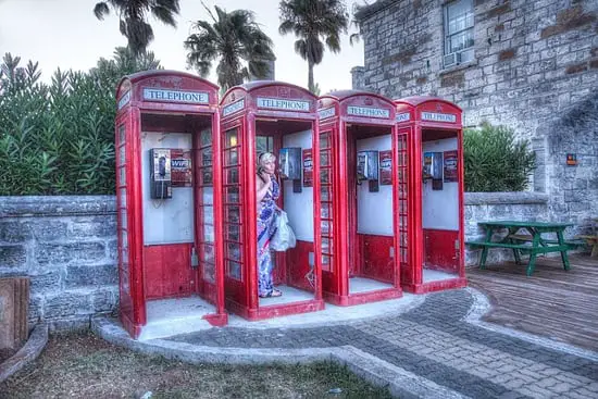 Red phone booth Bermuda