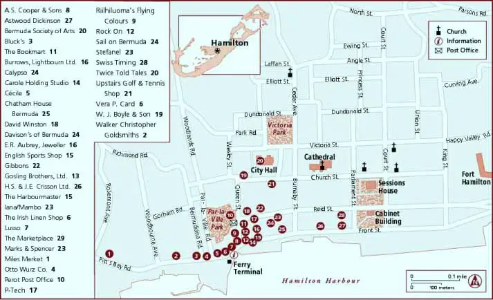 Shopping Map - Hamilton Bermuda