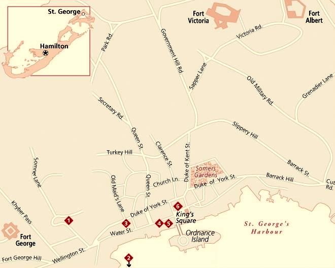 St George Bermuda Dining Map