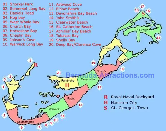 Bermuda Beach Map